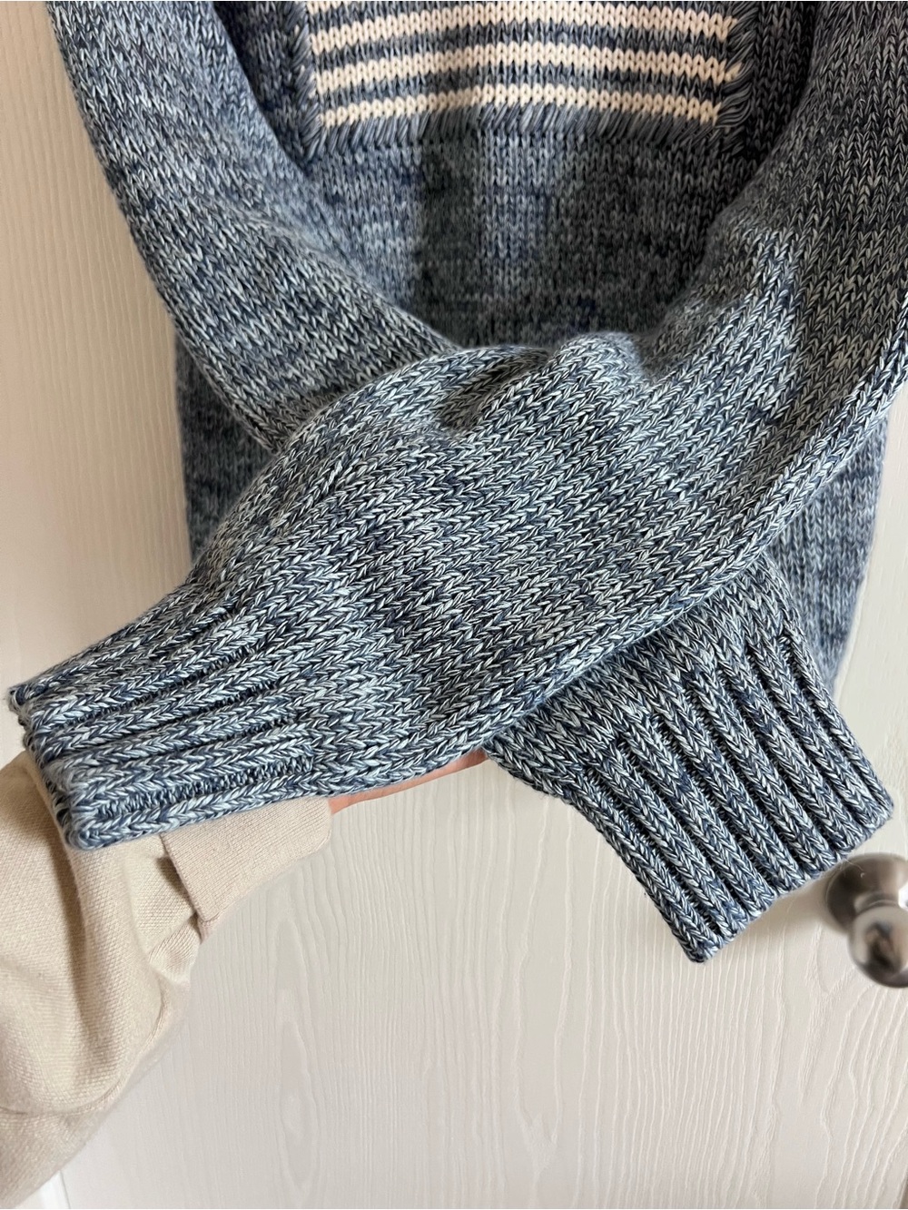 TUCKERNUCK Marled Blue Cotton Americana Flag Sweater - Picture 10 of 15